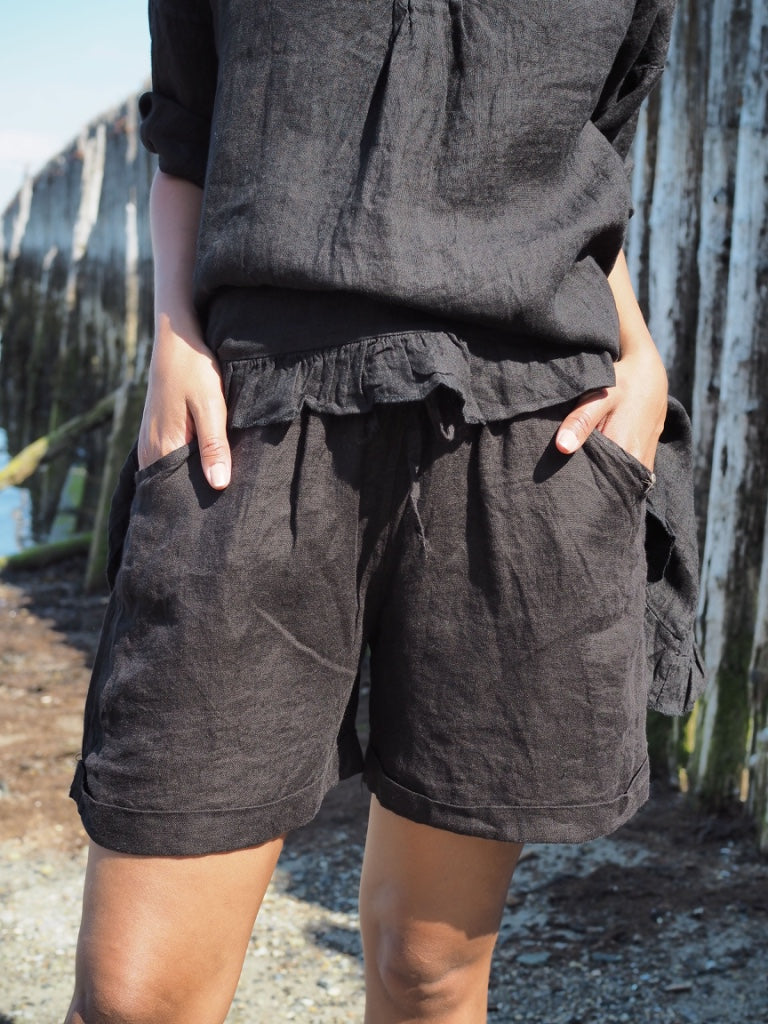Lotta Linen Shorts - Black