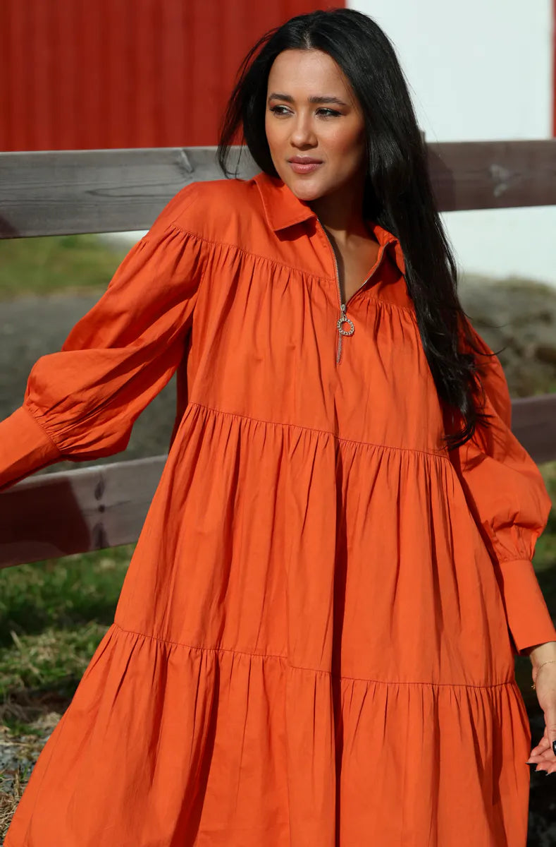 Malia Dress - Burnt Orange