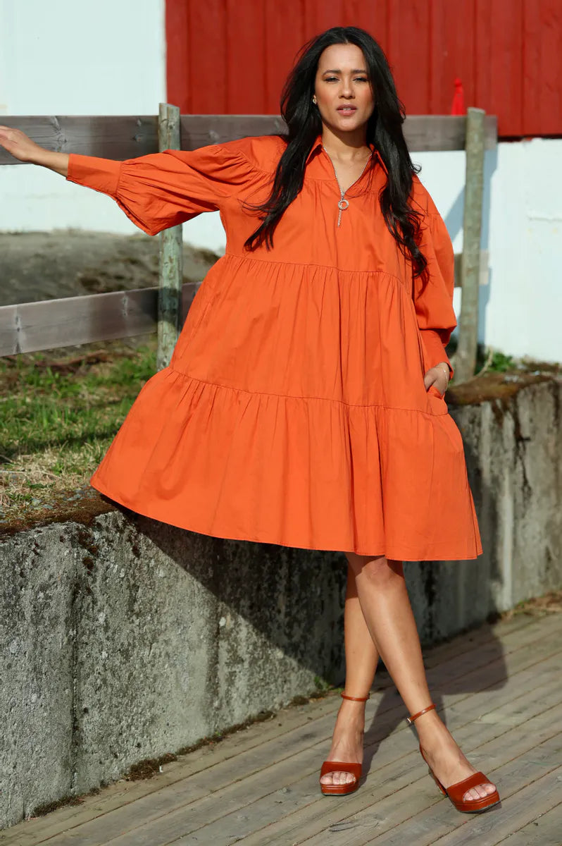 Malia Dress - Burnt Orange