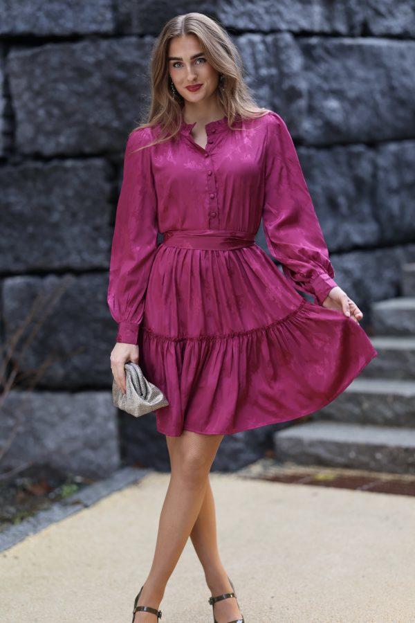 Doris Short Dress - Fuchsia