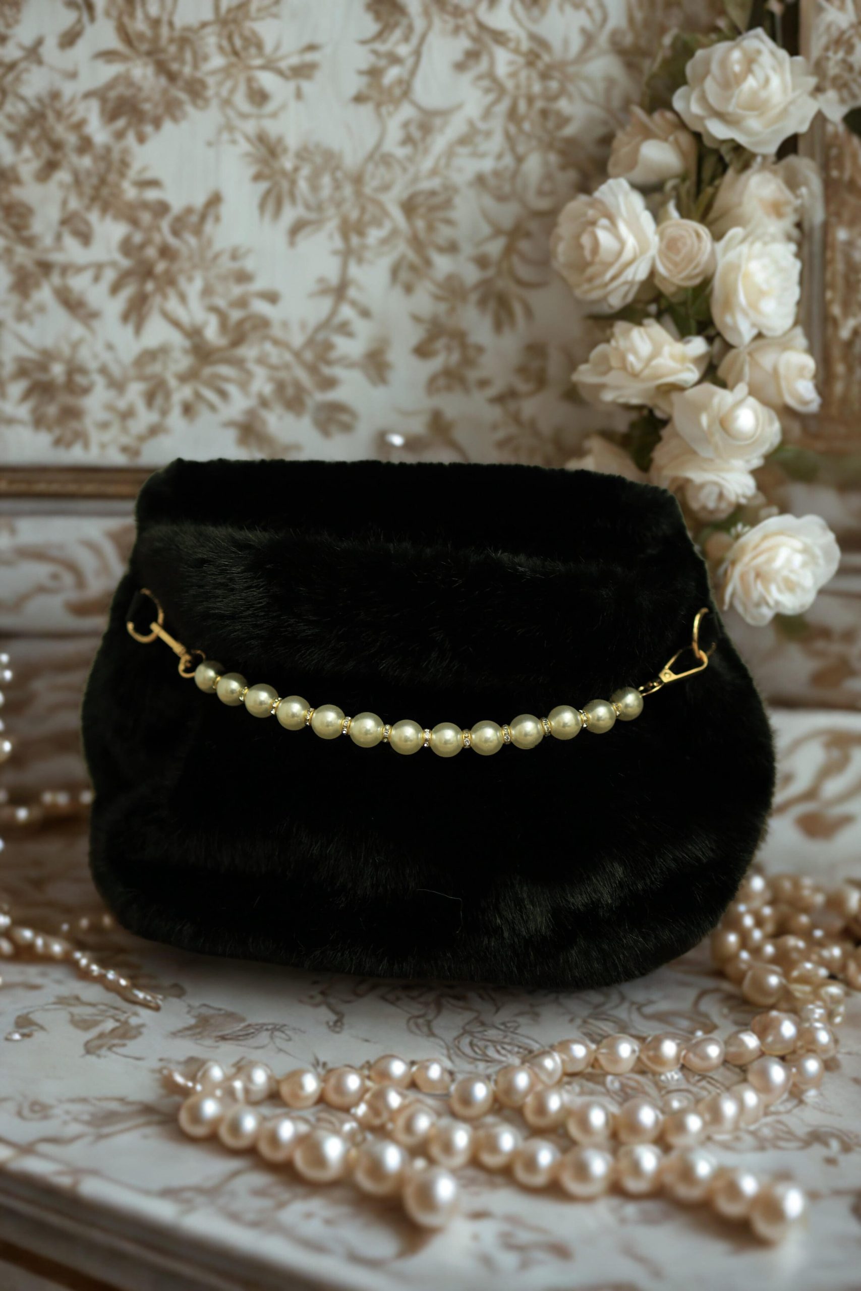 Luxe Fur Bag – Black