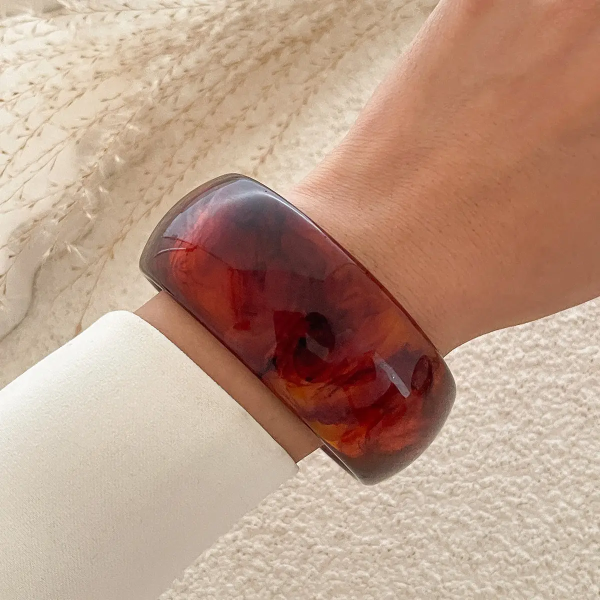Marble Vintage Bracelet – Cognac