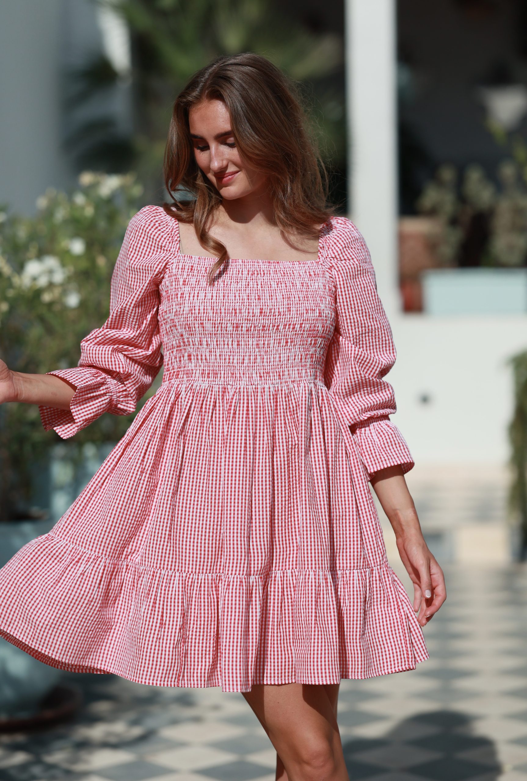Tia Dress – Red Check