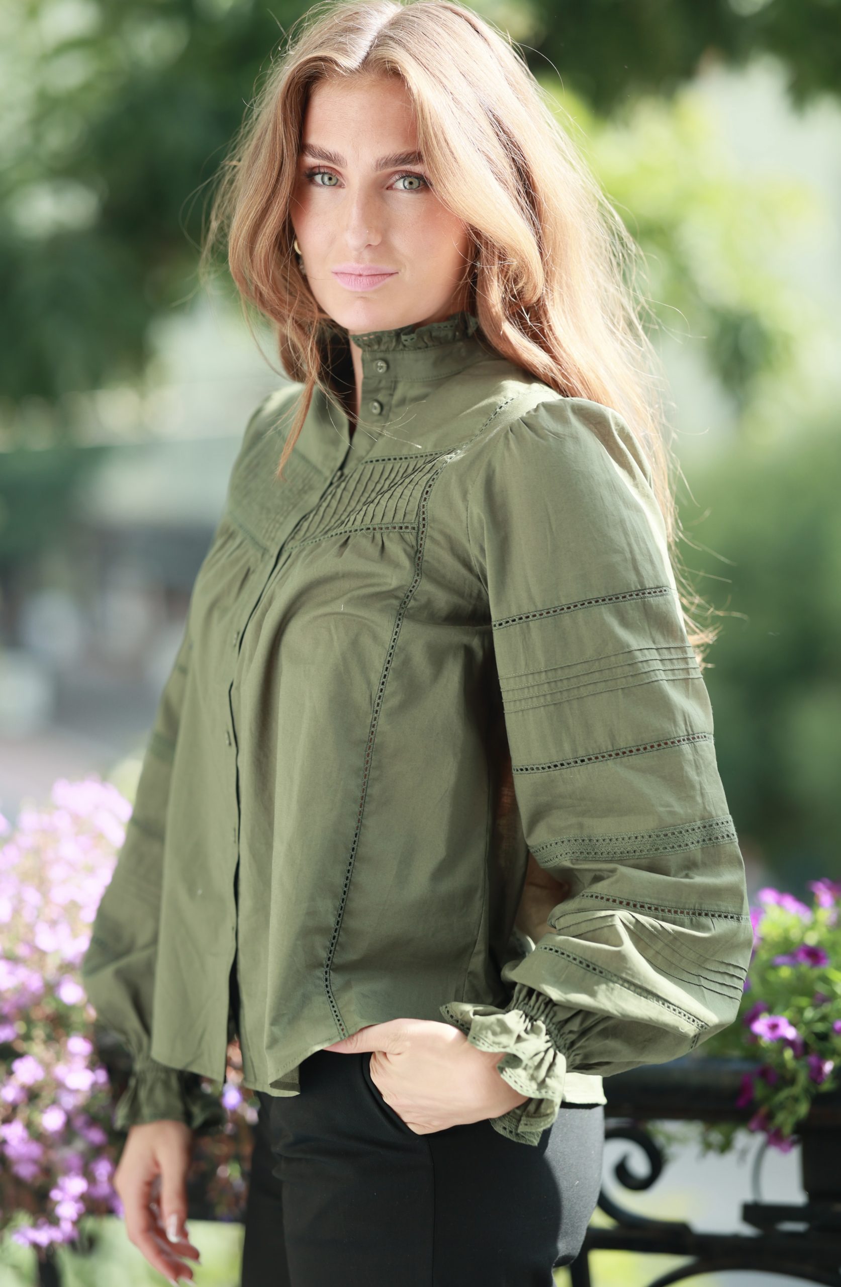 Moonlace Blouse – Green Harvest